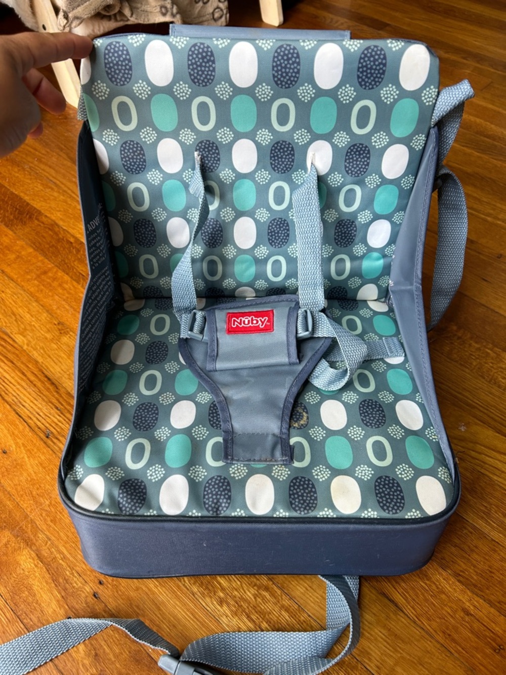 Nuby Portable Booster Seat in Teal and Gray